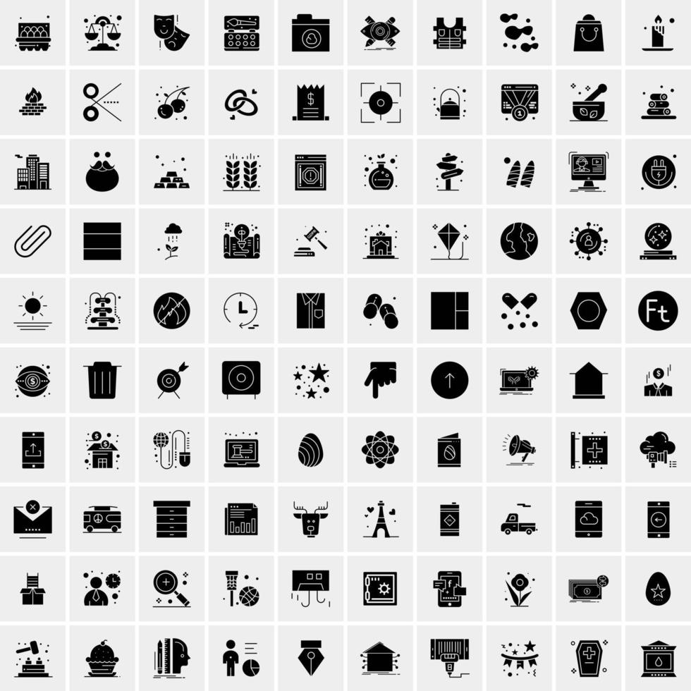 Set of 100 Universal Icons vector