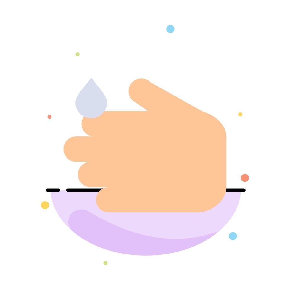 Cleaning Hand Soap Wash Abstract Flat Color Icon Template vector