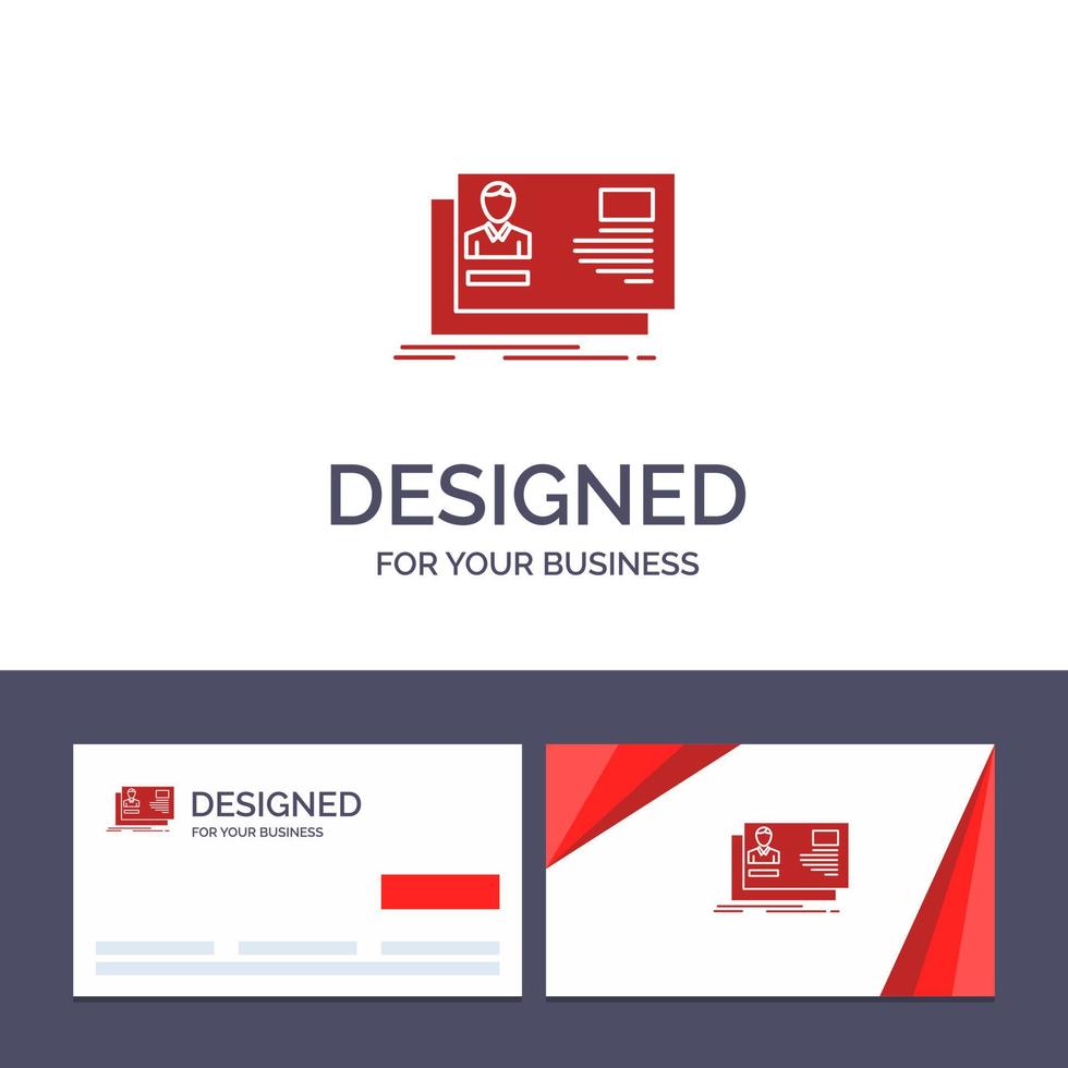 Creative Business Card and Logo template Id User Identity Card Invitation Vector Illustration