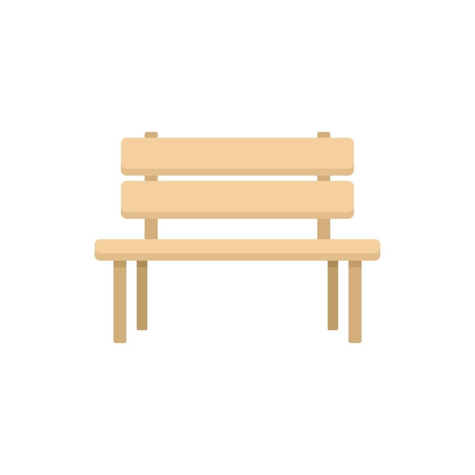 banco de jardín de madera icono vector aislado plano