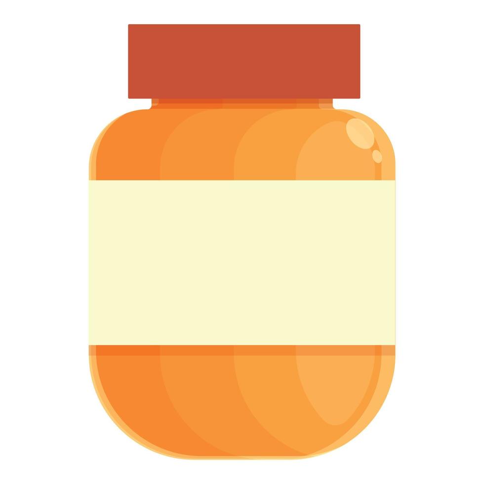 Nut butter jar icon cartoon vector. Bread caramel vector