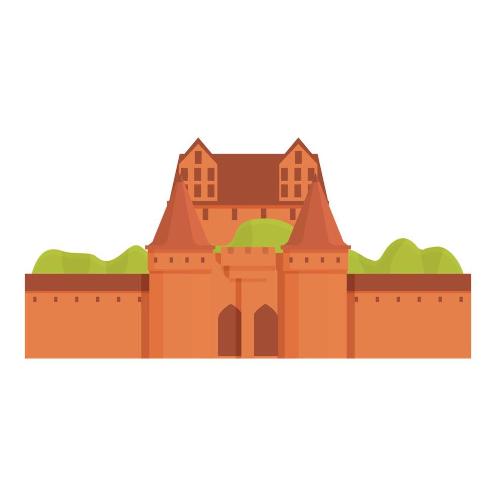 Culture building icon cartoon vector. Poland travel vector