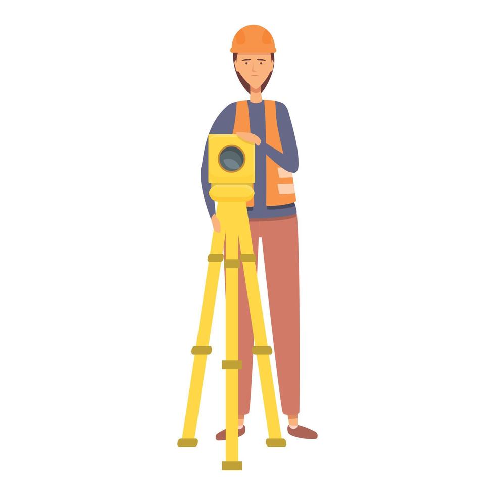 Woman engineer tool icon cartoon vector. Worker female vector