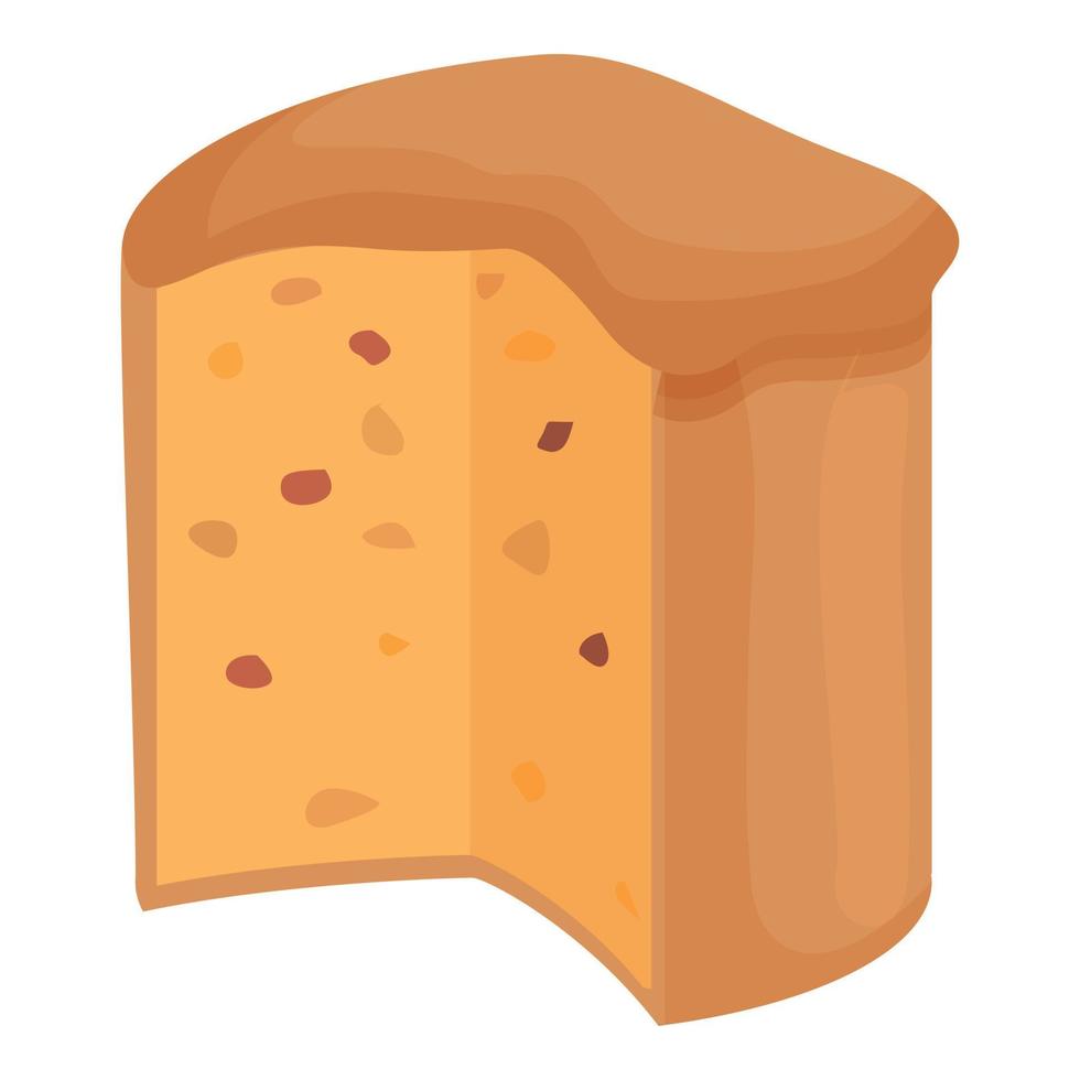 Cake icon cartoon vector. Italian bread vector