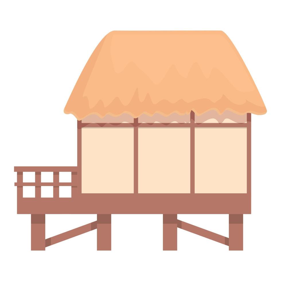 vector de dibujos animados de icono de casa de playa de filipinas. viajes culturales