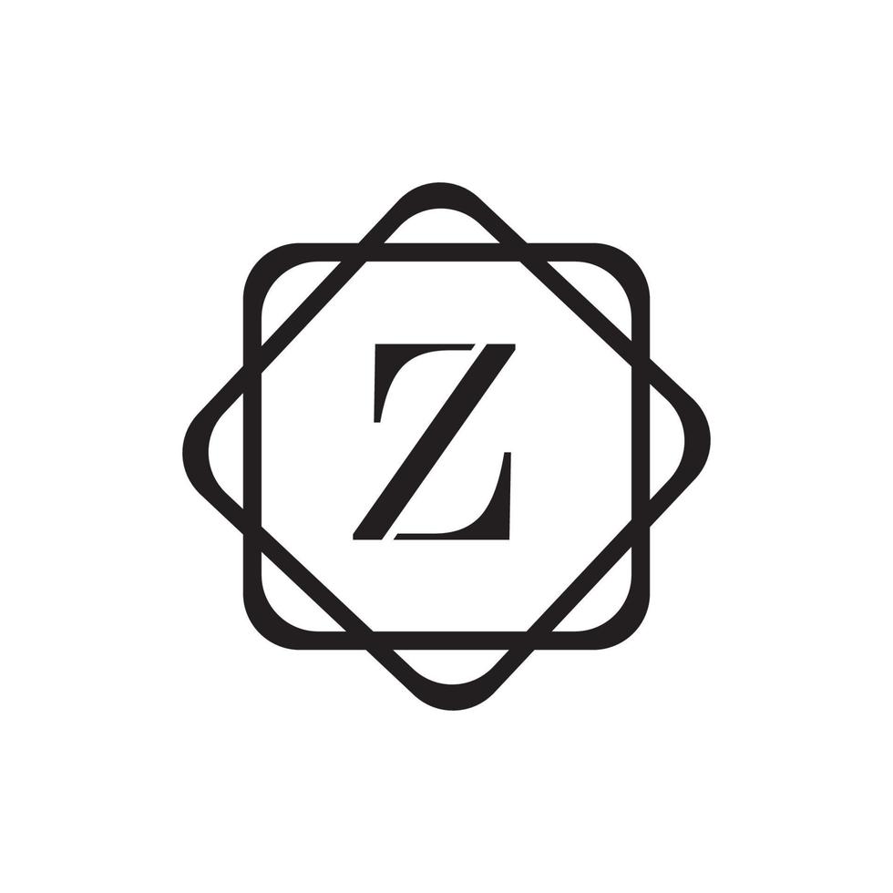 plantilla de diseño de logotipo de vector de unidad abstracta corporativa de negocio de letra z