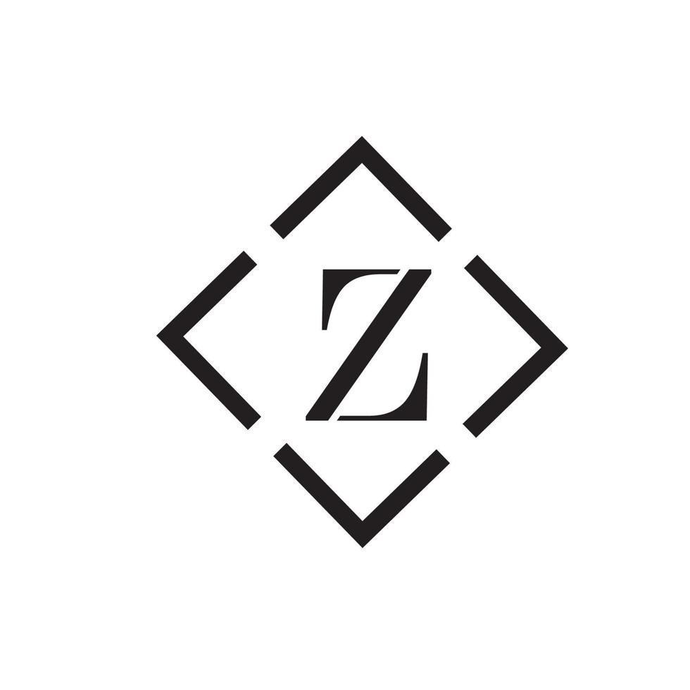 plantilla de diseño de logotipo de vector de unidad abstracta corporativa de negocio de letra z