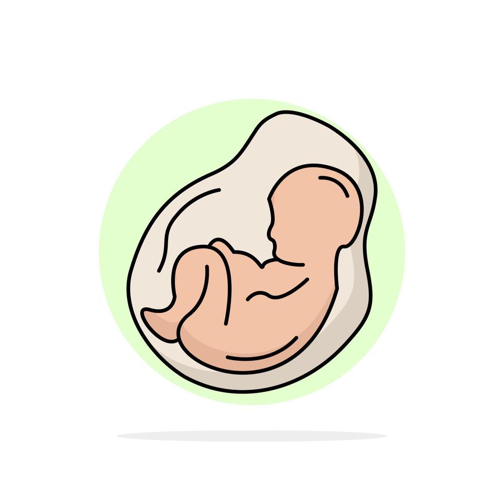 bebé embarazo embarazada obstetricia feto color plano icono vector