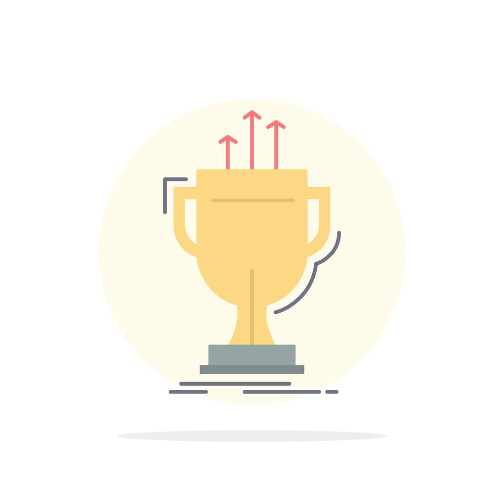 award competitive cup edge prize Flat Color Icon Vector