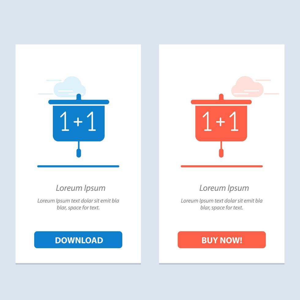 Chart Education Presentation School  Blue and Red Download and Buy Now web Widget Card Template vector