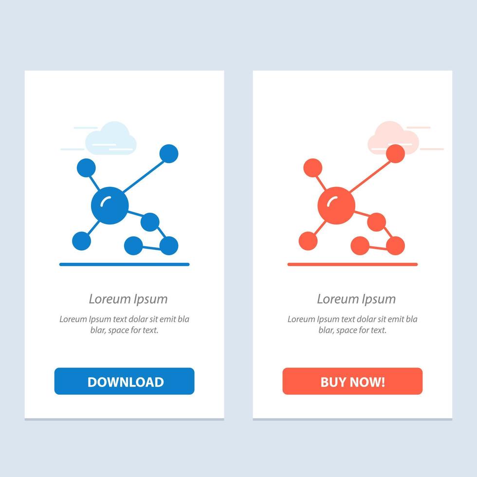 Atom Biochemistry Biology Dna Genetic  Blue and Red Download and Buy Now web Widget Card Template vector