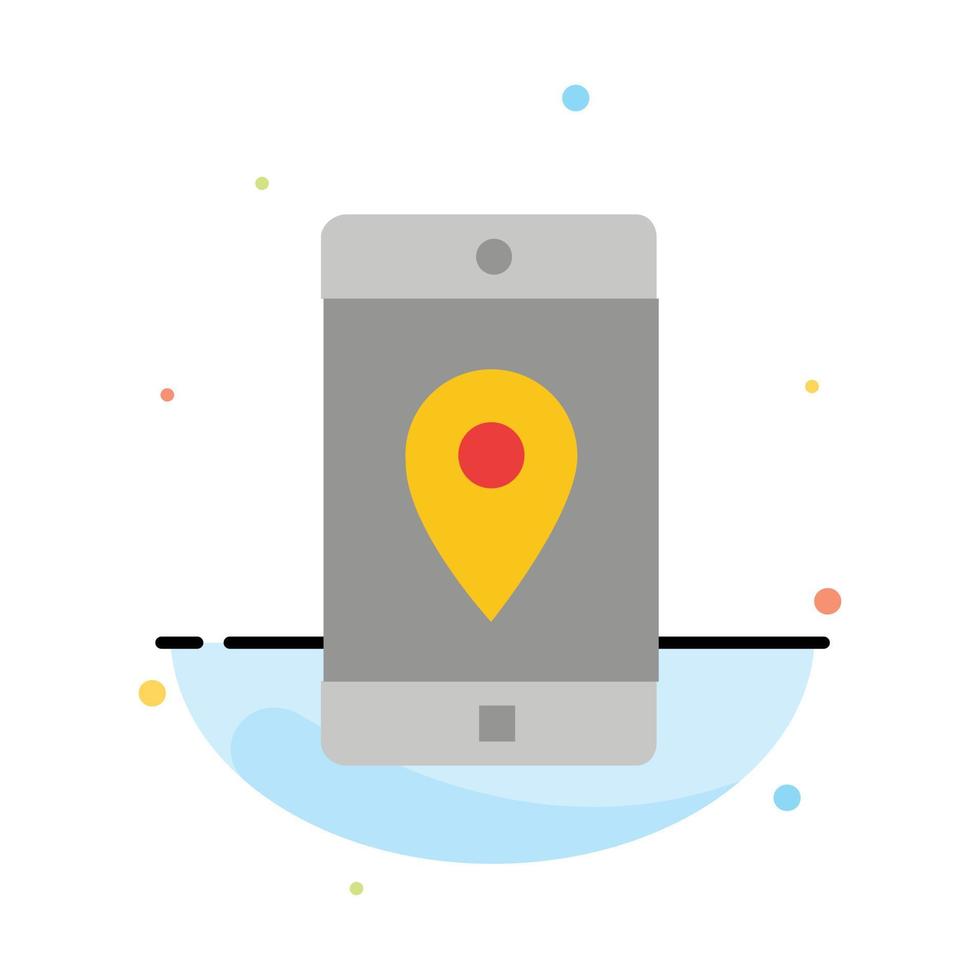 Application Mobile Mobile Application Location Map Abstract Flat Color Icon Template vector