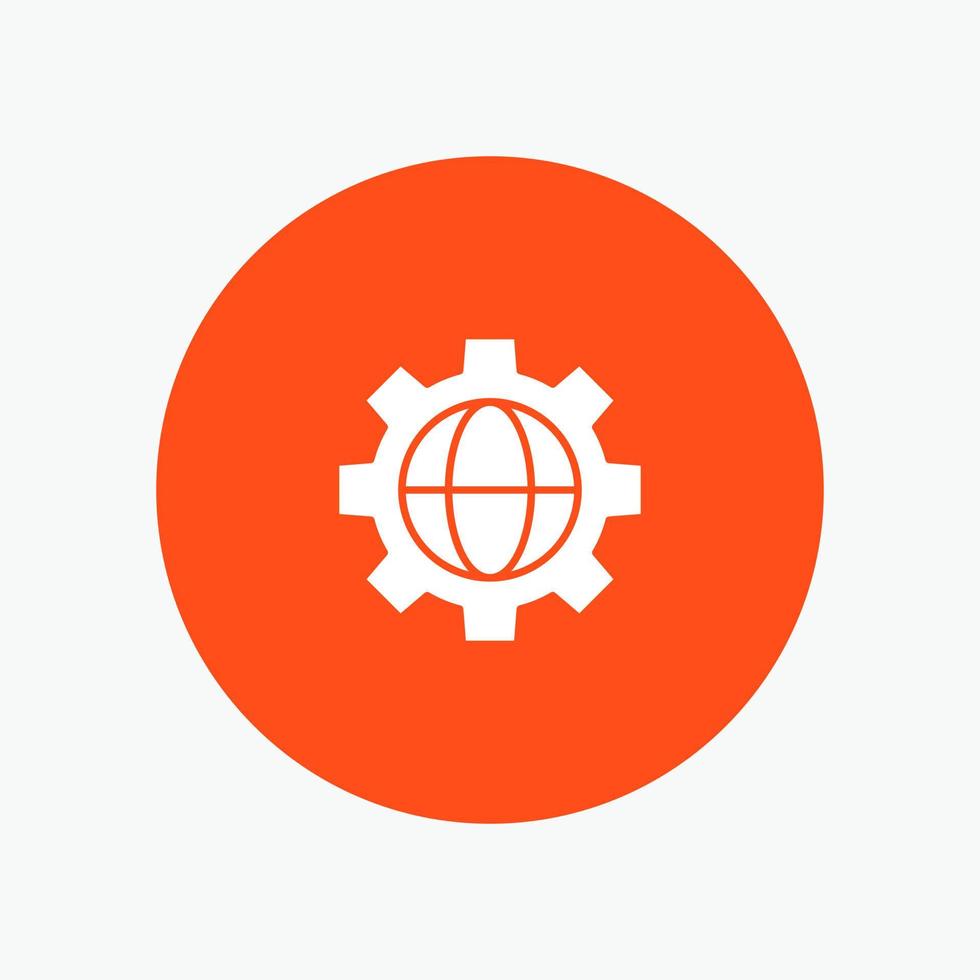 Gear Setting Globe vector