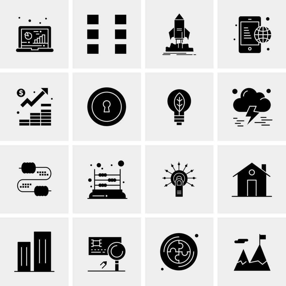 16 Business Universal Icons Vector Creative Icon Illustration to use in web and Mobile Related project