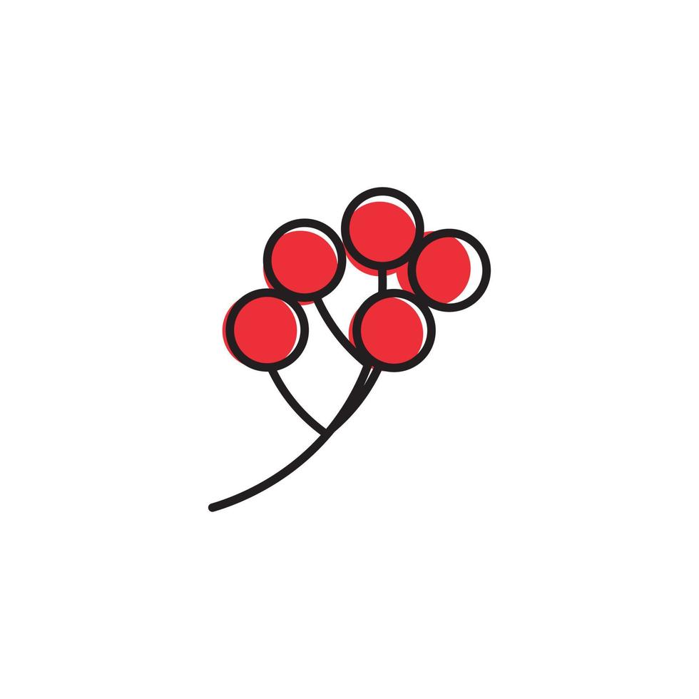 Icon set of flower with color vector
