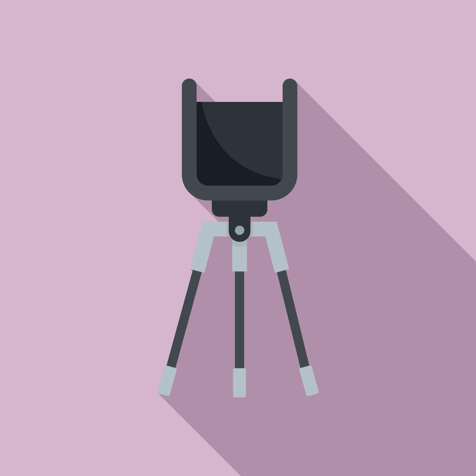 vector plano de icono de soporte de video de teléfono. trípode móvil