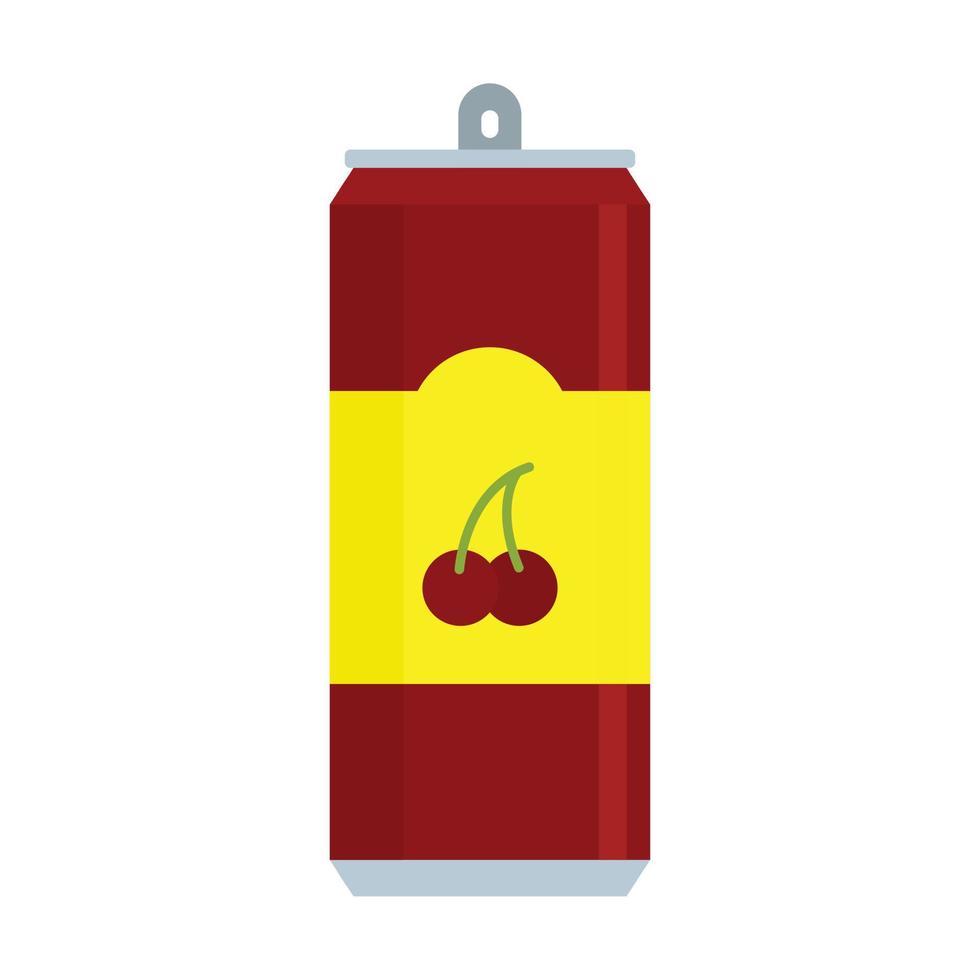 icono de soda de cereza vector aislado plano