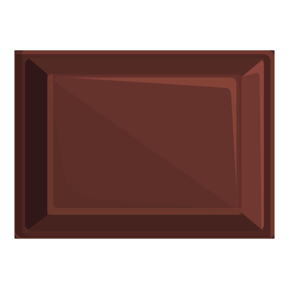 vector de dibujos animados de icono de bloque de barra de chocolate. caramelo de cacao