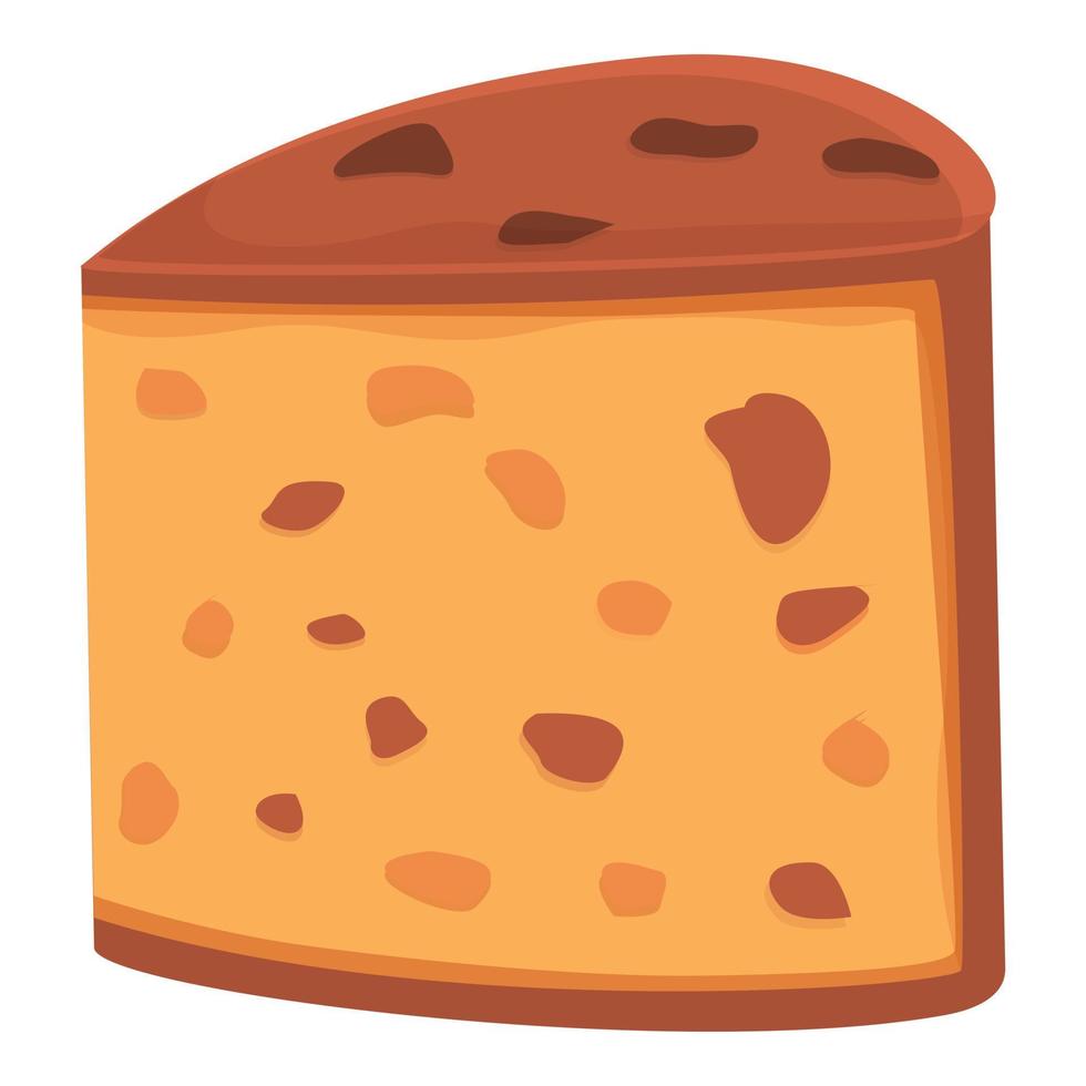 vector de dibujos animados de icono de panettone crema. pastel italiano