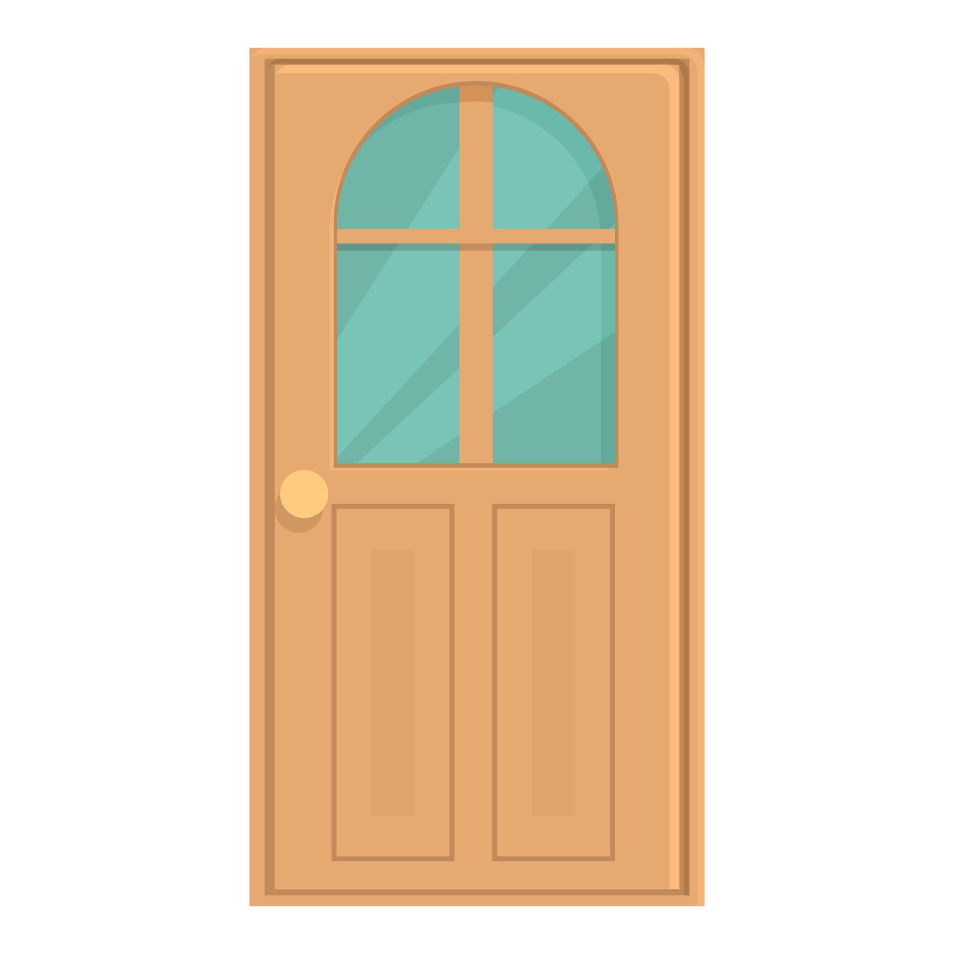 vector de dibujos animados de icono de puerta de lámpara. frente a casa