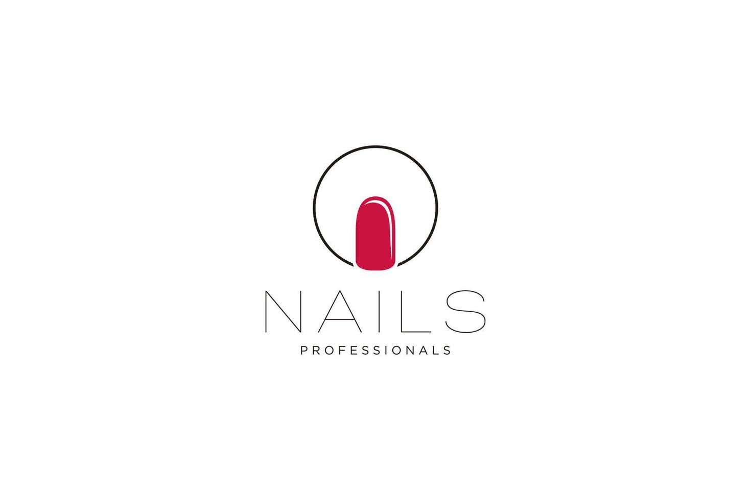 initial letter O with Nails logo. Vector icon business sign template for beauty industry, nail salon, manicure, boutique, cosmetic procedures.