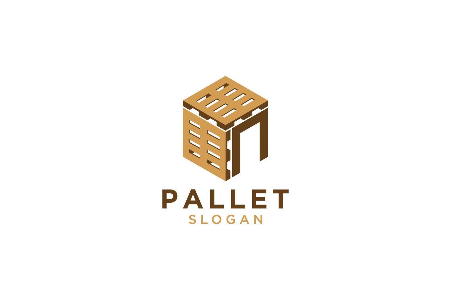 Letter N for Pallet icon vector sign and symbol isolated on white background, Pallet logo concept.