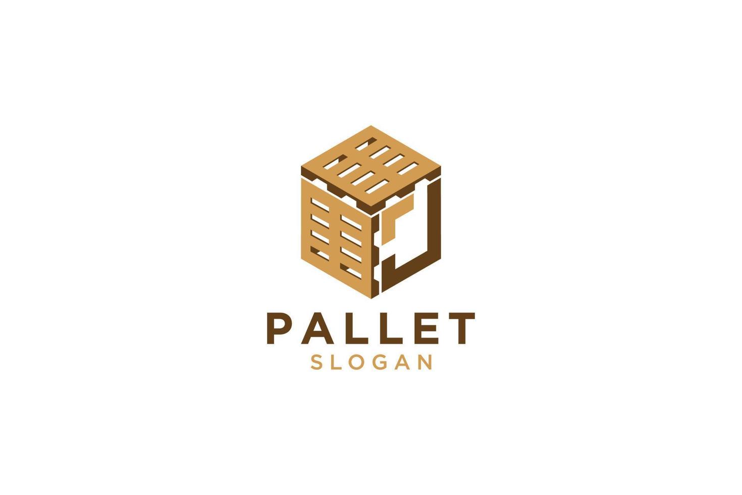 Letter J for Pallet icon vector sign and symbol isolated on white background, Pallet logo concept.