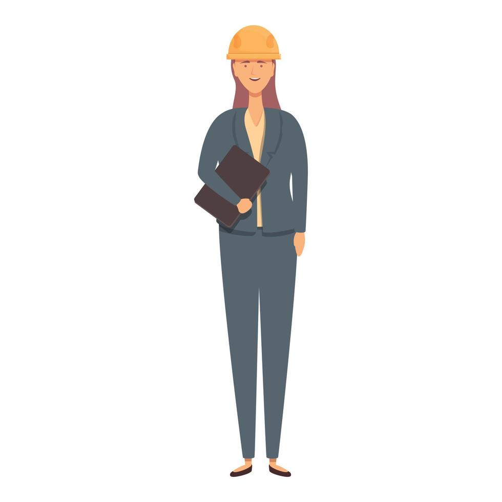 Miner project icon cartoon vector. Woman worker vector