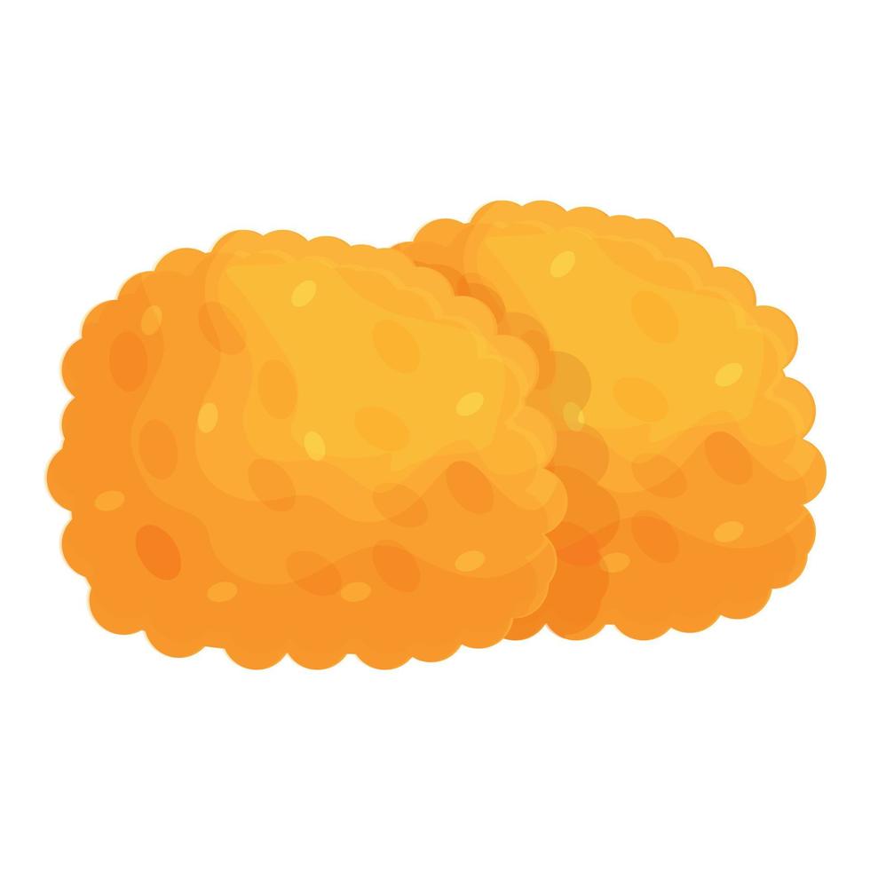 vector de dibujos animados de icono de croqueta de queso. plato frito