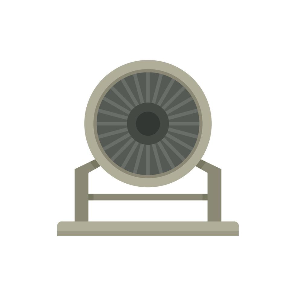 Aircraft repair turbine icon flat isolated vector