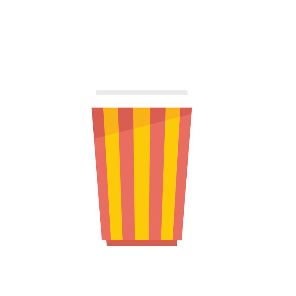 icono de copa de bebida de soda de cine vector aislado plano