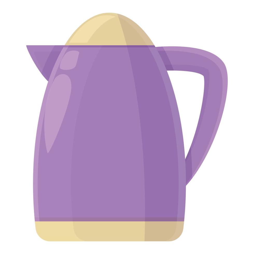 Purple kettle icon cartoon vector. Glass pot vector