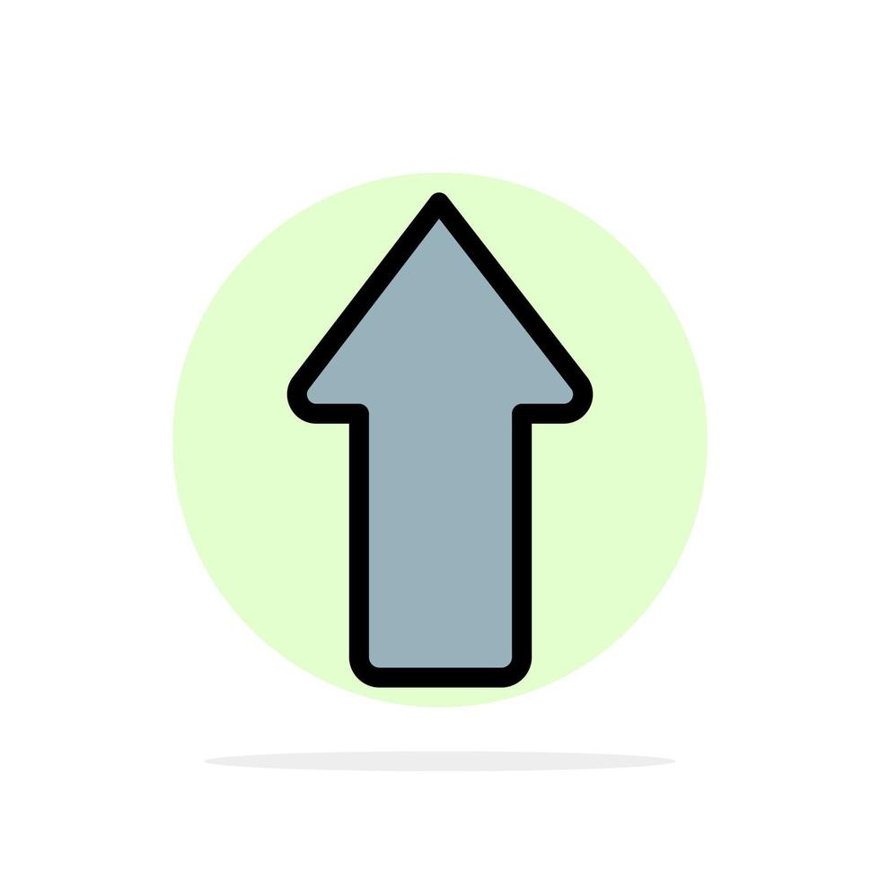 Arrow Arrows Up Upload Abstract Circle Background Flat color Icon vector