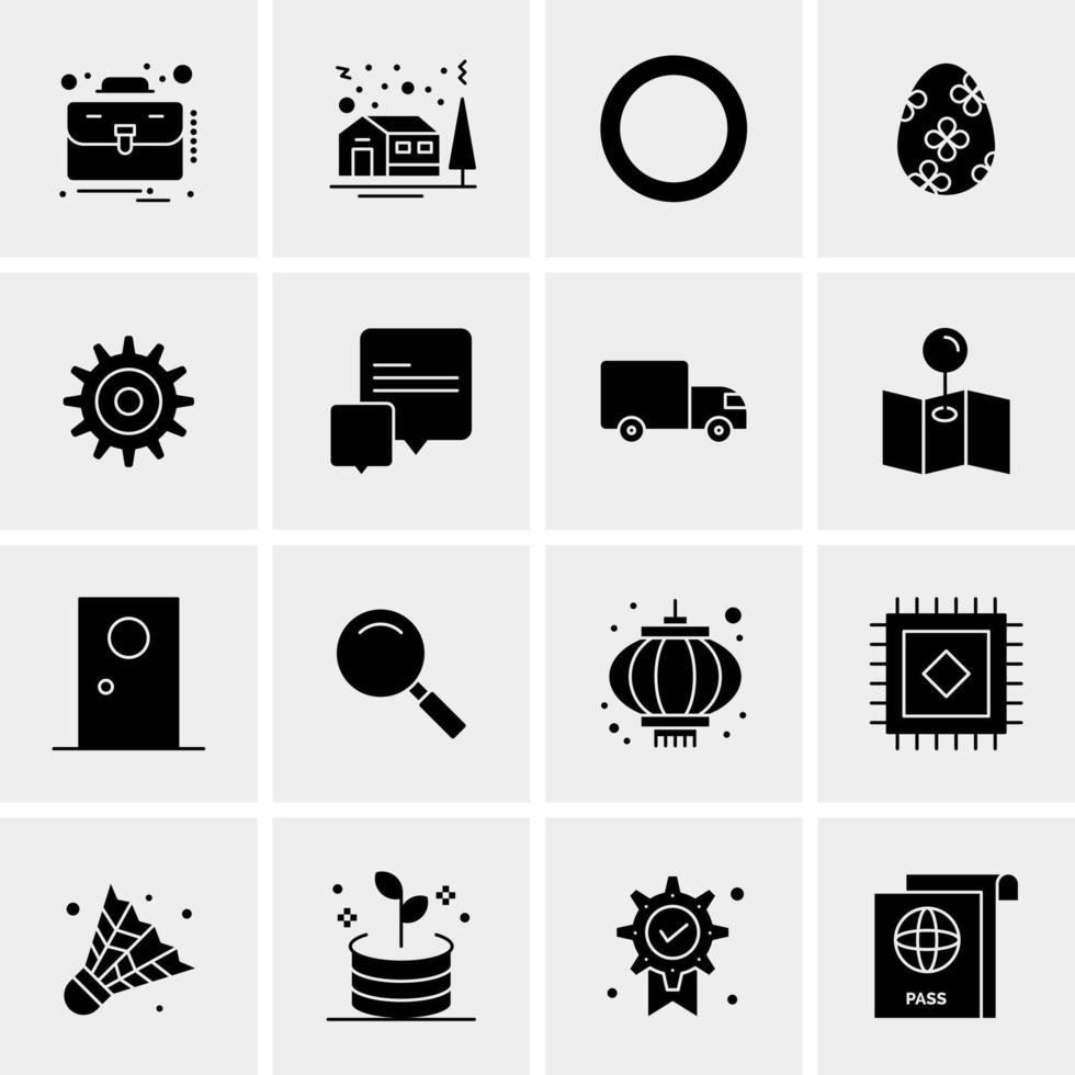 16 Universal Business Icons Vector Creative Icon Illustration to use in web and Mobile Related project