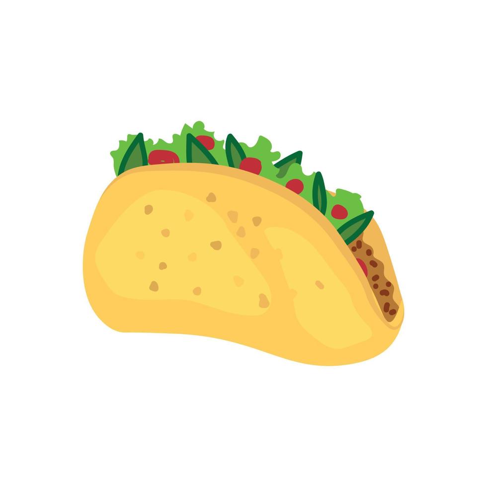 taco comida latinoamericana mexica vector