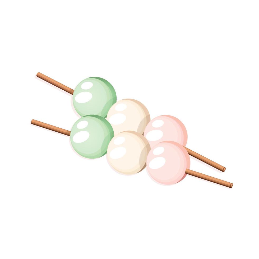 dango comida asiatica vector