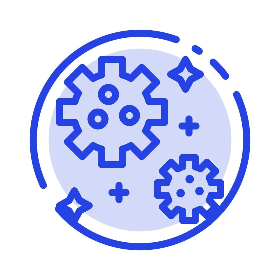 Astronaut Meteor Space Blue Dotted Line Line Icon vector