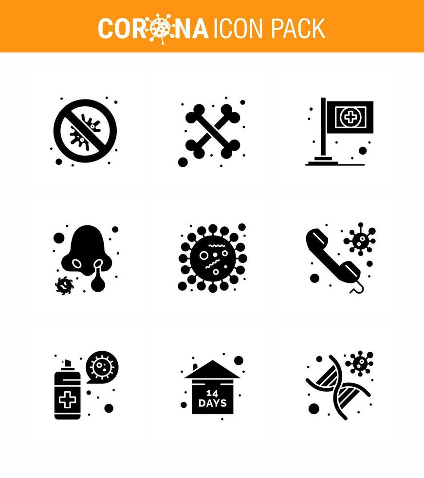 25 Coronavirus Emergency Iconset Blue Design such as covid bacteria assistance nose infection disease viral coronavirus 2019nov disease Vector Design Elements