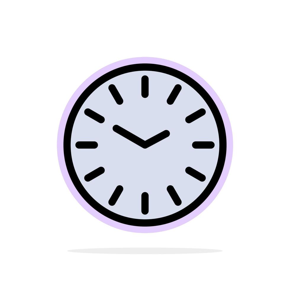 Time Clock Cleaning Abstract Circle Background Flat color Icon vector