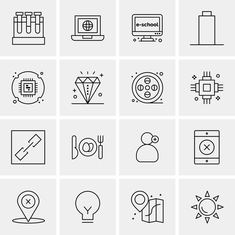 16 Business Universal Icons Vector Creative Icon Illustration to use in web and Mobile Related project