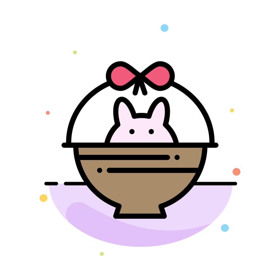 Basket Cart Baby Nature Abstract Flat Color Icon Template vector