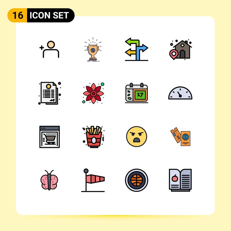 16 iconos creativos signos y símbolos modernos de acuerdo contrato flecha acuerdo casa elementos de diseño de vectores creativos editables