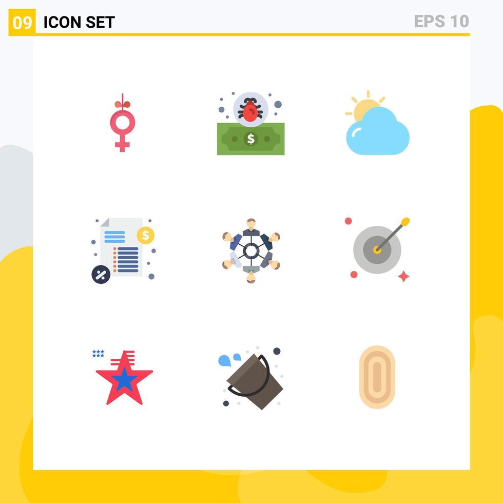 Set of 9 Modern UI Icons Symbols Signs for playing game shinning friends payment Editable Vector Design Elements