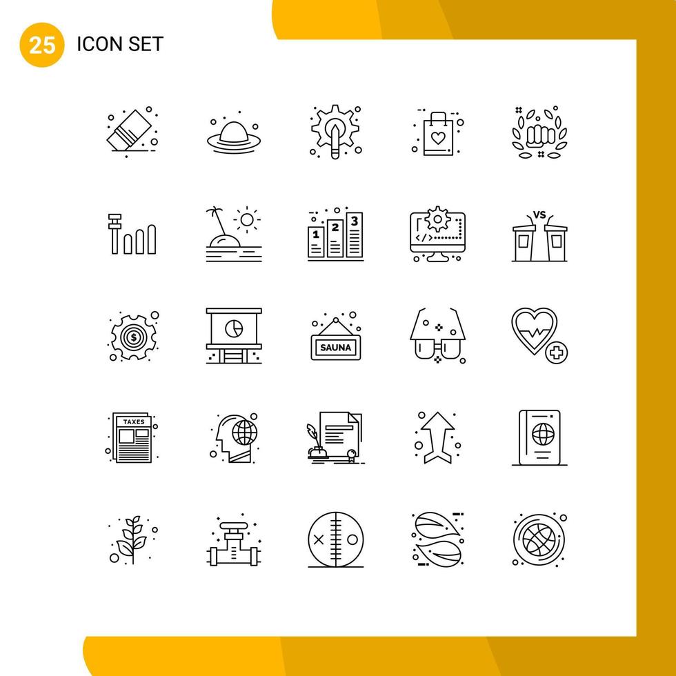 25 Creative Icons Modern Signs and Symbols of faq shop spring bag tool Editable Vector Design Elements