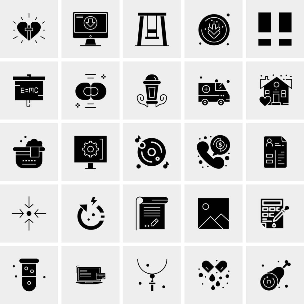 25 iconos de negocios universales vector ilustración de icono creativo para usar en proyectos relacionados con la web y dispositivos móviles