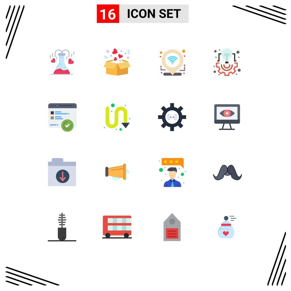 paquete de iconos de vectores de stock de 16 signos y símbolos de línea para el control de luz de desarrollo en el paquete editable de bombilla de idea de elementos creativos de diseño de vectores