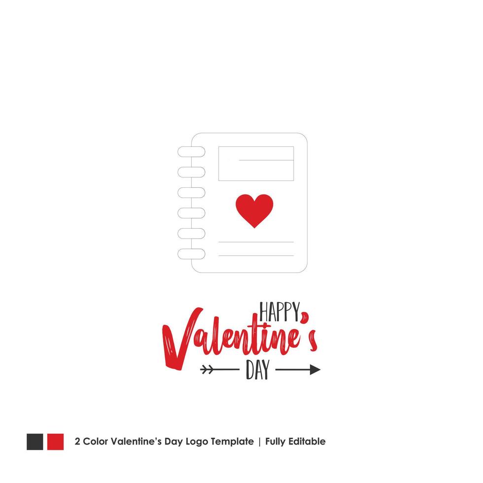Happy Valentines Day Card Vector Lettering Background
