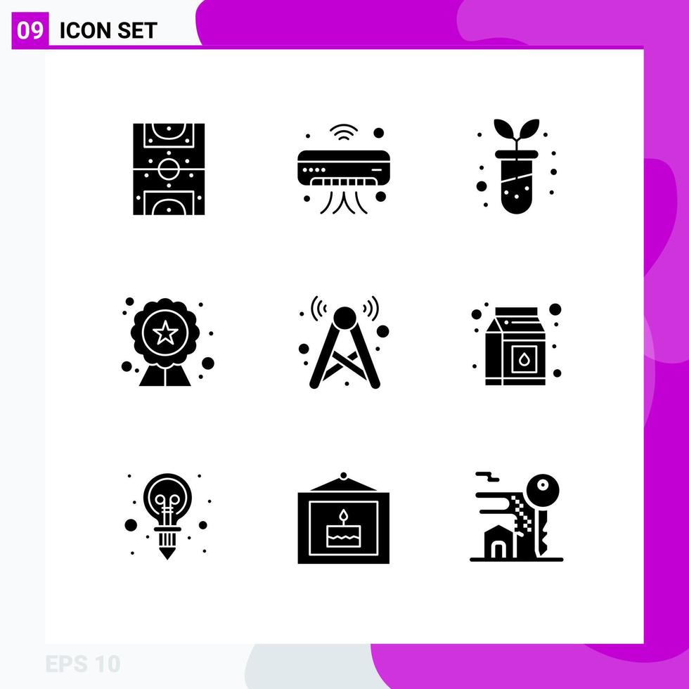 9 iconos creativos signos y símbolos modernos de calificación de señal elementos de diseño vectorial editables de calidad de insignia wifi vector