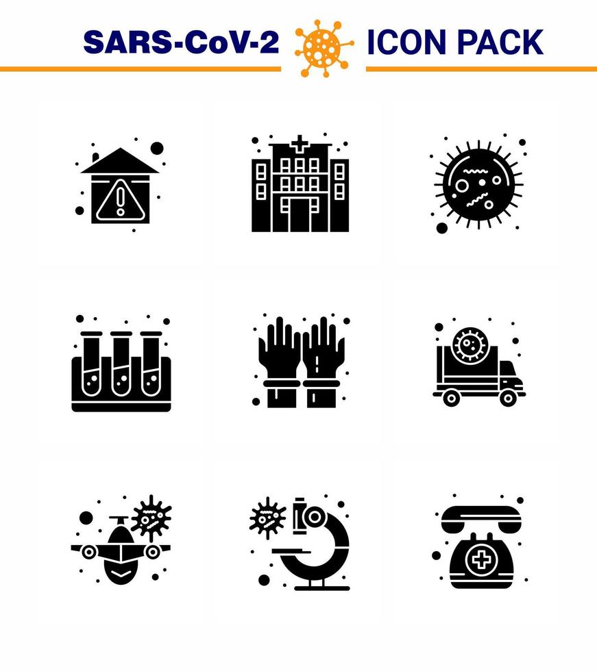 Simple Set of Covid19 Protection Blue 25 icon pack icon included  hand test tubes corona test virus viral coronavirus 2019nov disease Vector Design Elements