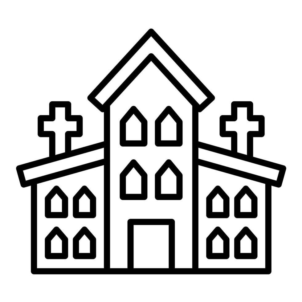 Chapel Line Icon vector